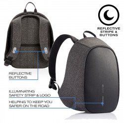 BOBBY CATHY ELLE PROTECTIVE BLACK Рюкзак антизлодій з кнопкою тривоги XD Design