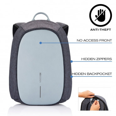 BOBBY CATHY ELLE PROTECTIVE BLUE Рюкзак антизлодій з кнопкою тривоги XD Design