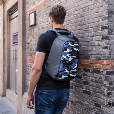 BOBBY COMPACT CAMOUFLAGE BLUE Рюкзак антизлодій XD Design