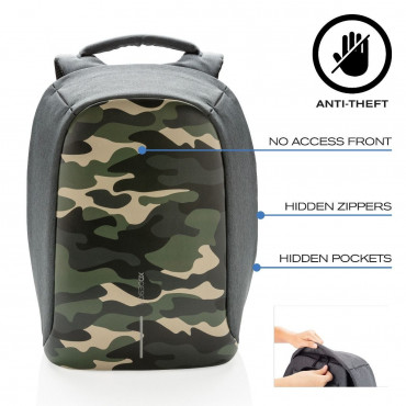 BOBBY COMPACT CAMOUFLAGE GREEN Рюкзак антизлодій XD Design