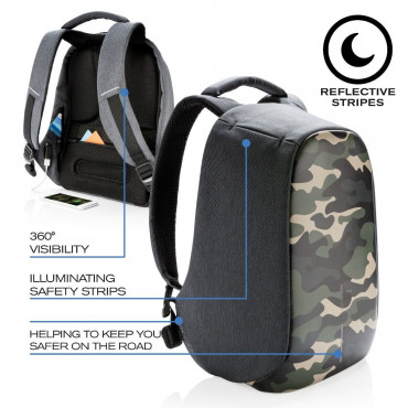BOBBY COMPACT CAMOUFLAGE GREEN Рюкзак антизлодій XD Design