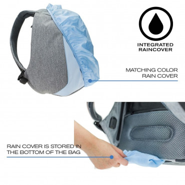 BOBBY COMPACT PASTEL BLUE Рюкзак антизлодій XD Design