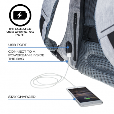 BOBBY COMPACT ZEBRA Рюкзак антизлодій XD Design