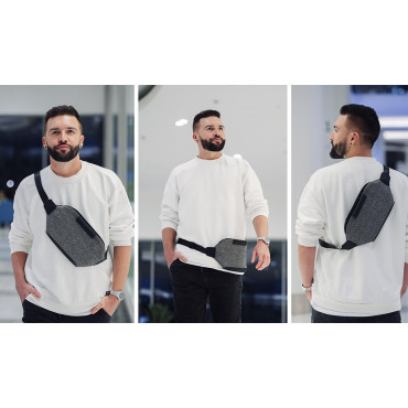 URBAN BUMBAG GREY Поясна сумка-бананка антизлодій XD Design