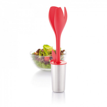 Набір для салату  XD-Design Tulip, сріблясто-червоний
